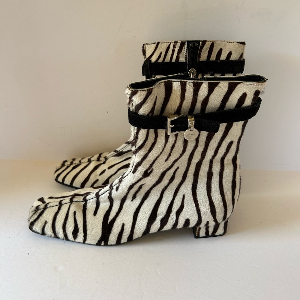 Vintage Rare  1990s Prada  EU 39.5 Pony Hair Booties